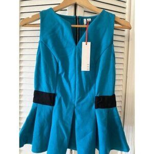 Y2K NWT Elle Sz XS Women’s Top Sleeveless Blue & Black Career
